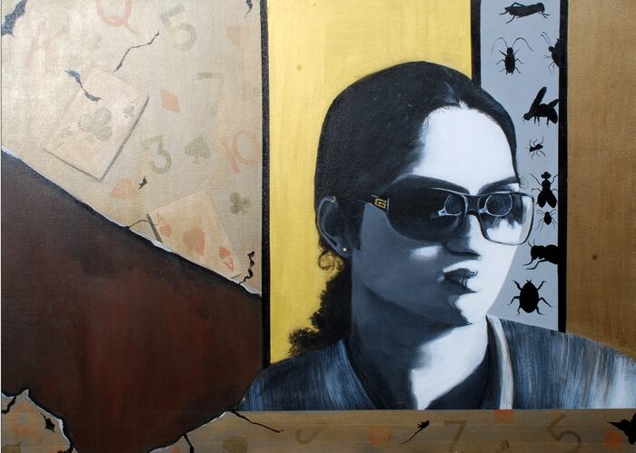Self-Portrait Behind Dark Glasses