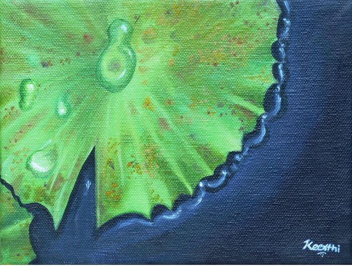 Speckled Pad, Single Drop, Oil and acrylic on canvas
